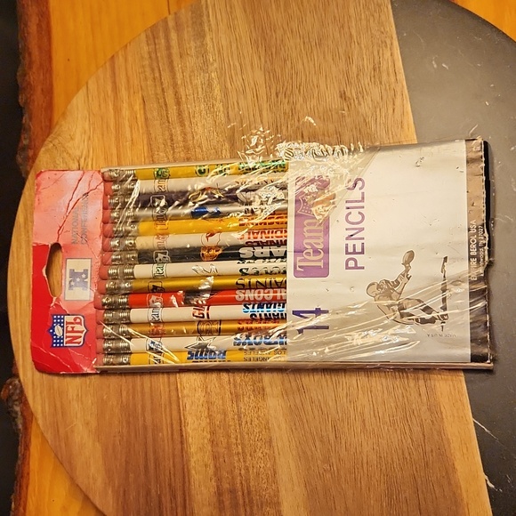 NFL Office Vintage 9s Nfl Pencils Never Sharpened In Torn Plastic 4 Teams Poshmark